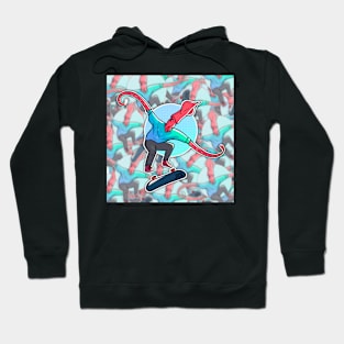 Skate Squid Pattern Hoodie